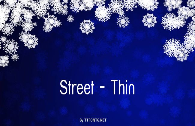 Street - Thin example